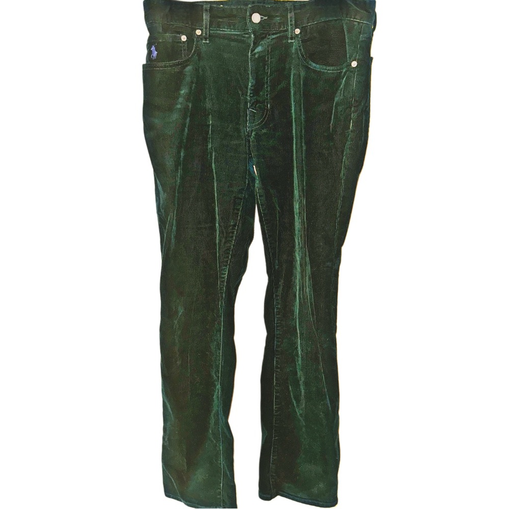 Like new -VTG. Men’s Ralph Lauren Varick Slim Straight Dark Green Corduroy Pants